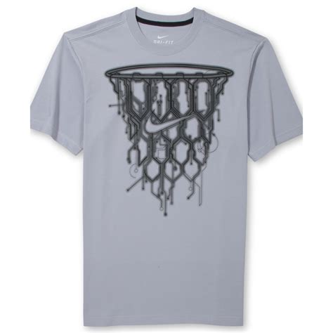 Nike Basketball Net Graphic Tshirt in Gray for Men - Lyst