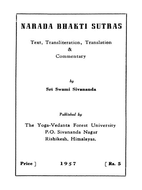 Narada Bhakti Sutra Pdf