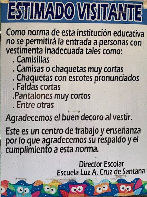 Escuela Luz A Cruz De Santana Madres Y Padres Recuerden Que La