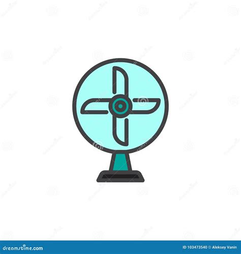 Ventilator Filled Outline Icon Stock Vector Illustration Of Logo