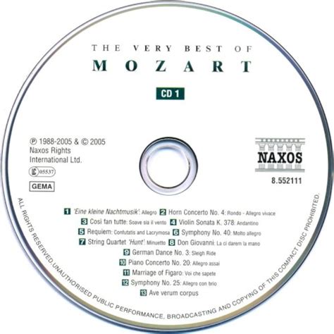 Release “the Very Best Of Mozart” By Mozart Cover Art Musicbrainz