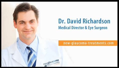 Dr David Richardson New Glaucoma Treatments