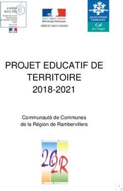 PROJET EDUCATIF DE TERRITOIRE 2018 2021 Communauté de Communes de la