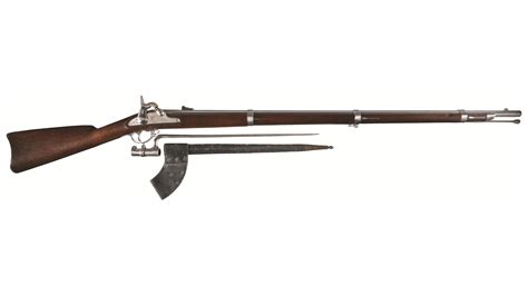 Civil War Springfield 1861 Percussion Rifle Musket With Bayonet Rock Island Auction