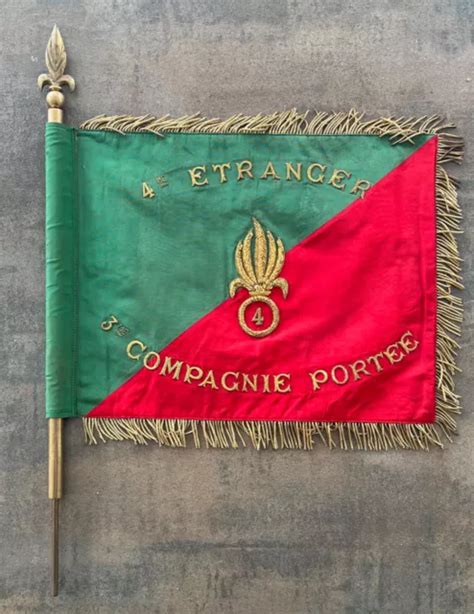 Ancien Fanion De La Me Cie Port E Du Regiment Etranger D Infanterie