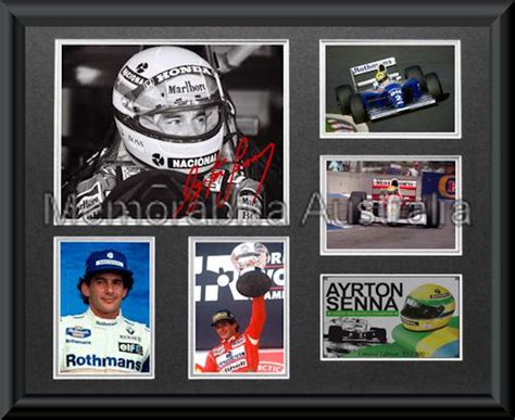 Ayrton Senna Le Montage Framed F1 Formula One Motorcar Racing