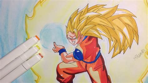 Drawing Goku Super Saiyan Kamehameha De Dragon Ball Z Youtube