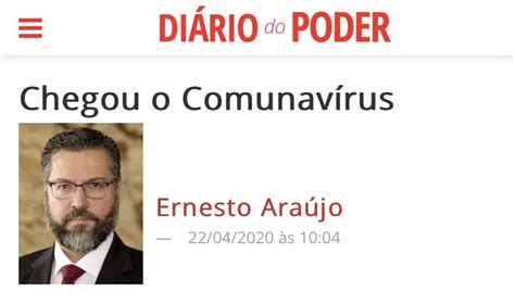 Eixo Político on Twitter Na CPI Ernesto Araújo ex ministro das