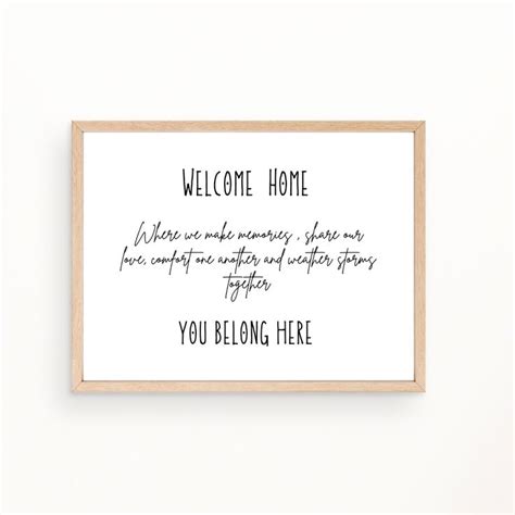 Welcome Home Print Welcome Poster Welcome Wall Art Printable Welcome