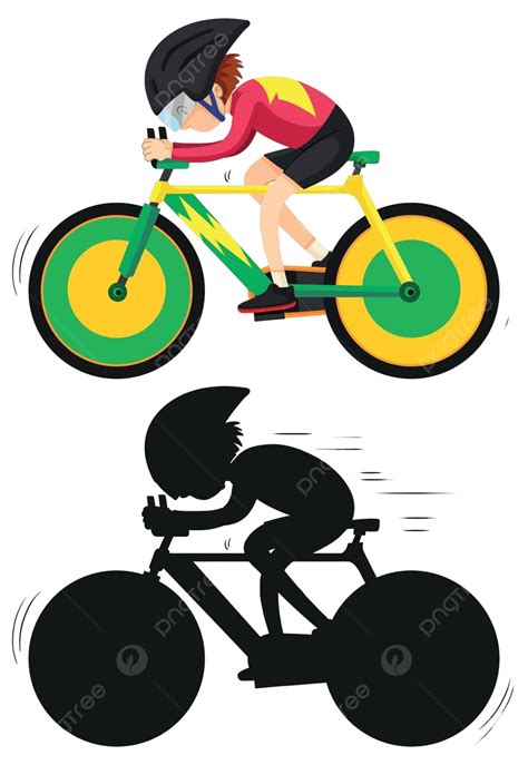 A Cycling Athlete Character Design Cycling Clip Art Vector Design Cycling Clip Art Png And