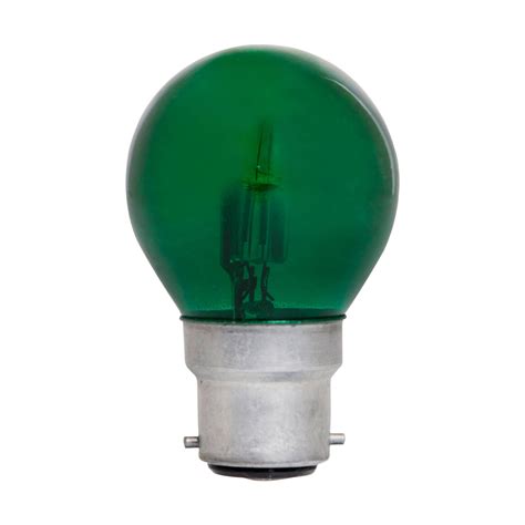 Halogen Golfball Watt Bc B Bayonet Cap Green Equivalent To Watt