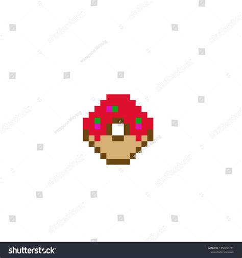 Pixel Art Donut 스톡 벡터로열티 프리 1350896711 Shutterstock