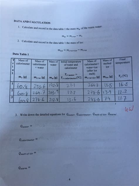 Solved Lab Phase Change Latent Heat Of Fusion Chegg