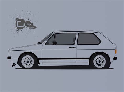 Vw Golf Mk1 Vw Golf Series Line Art By Thegile On Deviantart