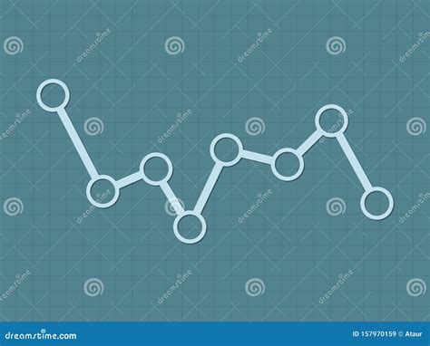 Trend of Business with Ups and Downs on Dark Blue Graph Paper Vector ...