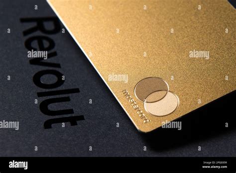 Gold Metal Revolut Mastercard Debit Card Stock Photo Alamy