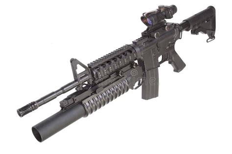 M16 Rifle With An M203 Grenade Launcher Stock Photo Image Of Forces