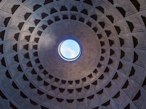 Cupola And Dome Of The Pantheon Basilica In Rome In Italy