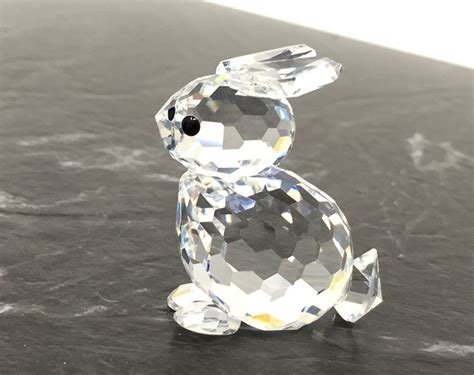 Retired Swarovski Crystal Figurine Rabbit 7678 In Mint Condition With