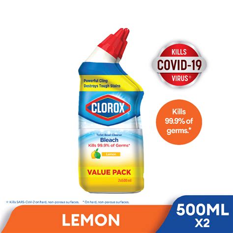 [bundle Of 4] Clorox Toilet Bowl Cleaner With Bleach Twin Pack Lemon 500ml X 2 Shopee Singapore