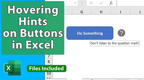 Add Tooltips On Mouse Hover For Buttons And Shapes In Excel Last