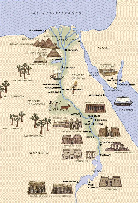 Mapa de Egipto Mapa Físico Geográfico Político turístico y Temático