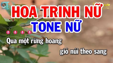 Karaoke Hoa Trinh Nữ Tone Nữ C Nhạc Sống Tuấn Kiệt YouTube