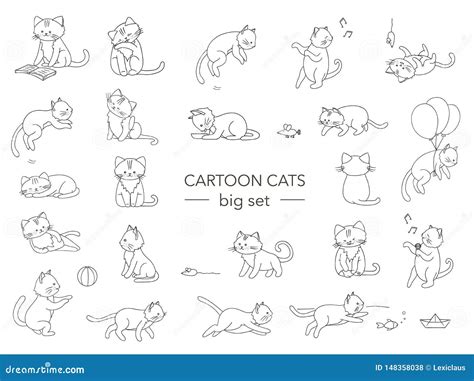 Cartoon Cat Poses