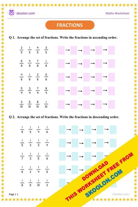 Math Fraction Worksheet 4