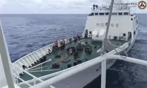 Chinese And Philippine Vessels Collide At A Disputed Atoll And