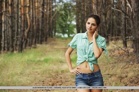 Alise Moreno Naked In A Forest Showing Her Holes Photos