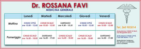 Chiusi Medica Dott Ssa Rossana Favi