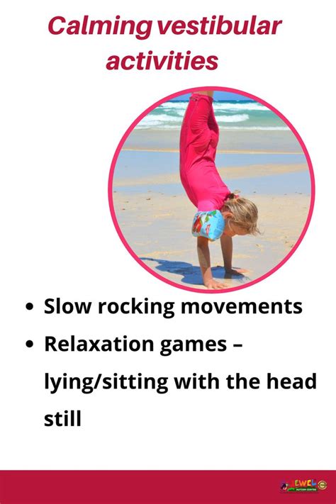 Calming Vestibular Activities Jewelautismcentre ASD Autistic