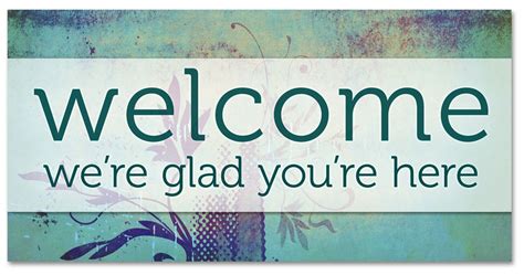 Welcome Stem Banner - Church Banners .com