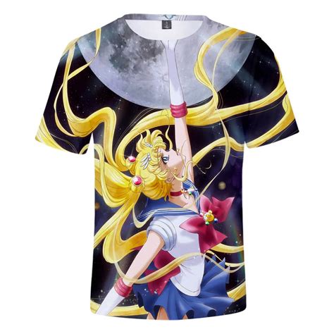 Sailor Moon T Shirt Women Girl Tshirt Japanese Anime Top Cute Clothes