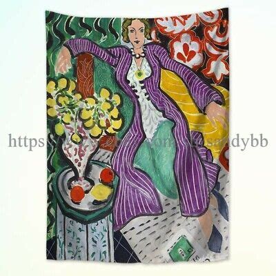 Henri Matisse Woman In A Purple Coat 1937 Tapestry Cloth Poster Studio