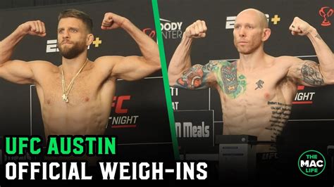 UFC Austin Calvin Kattar Vs Josh Emmett Official Weigh Ins YouTube