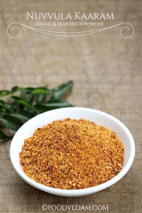 Nuvvula Kaaram Podi Sesame And Flax Seeds Powder Foodvedam Spice