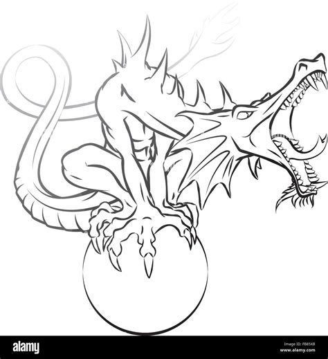 Dragon Orb Stock Vector Images Alamy