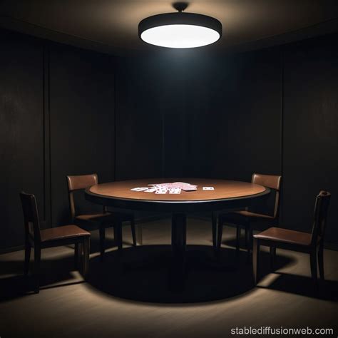 Dark Room Table With Single Lamp Stable Diffusion Online