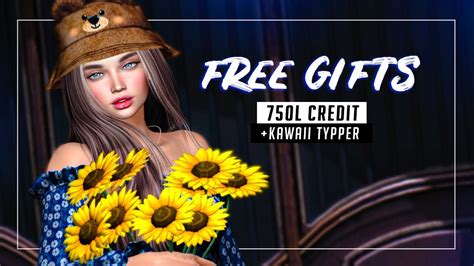 FREE GIFTS Second Life 750L Giftcard Kawaii Typper Animation Hair