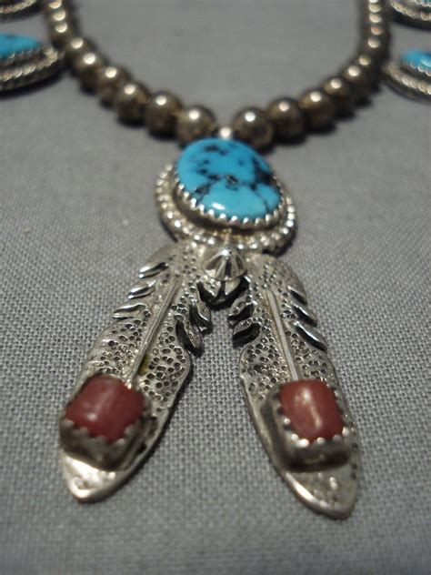 Rare Vintage Native American Jewelry Navajo Turquoise Coral Sterling S ...