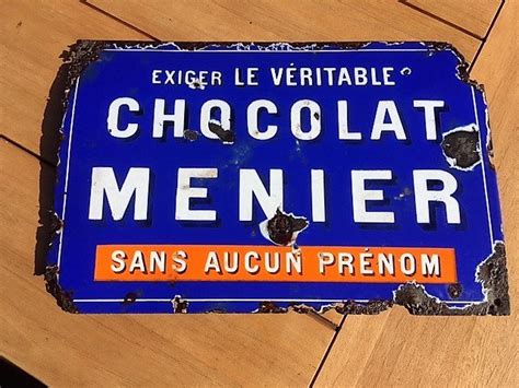 Ancienne Plaque Maill E Chocolat Menier Ann Es Catawiki