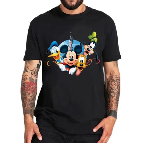 2022 bawełniany T shirt męski Disney Mickey wzór myszy damski T shirt