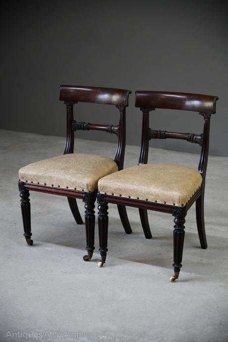 Pair William IV Mahogany Dining Chairs Antiques Atlas