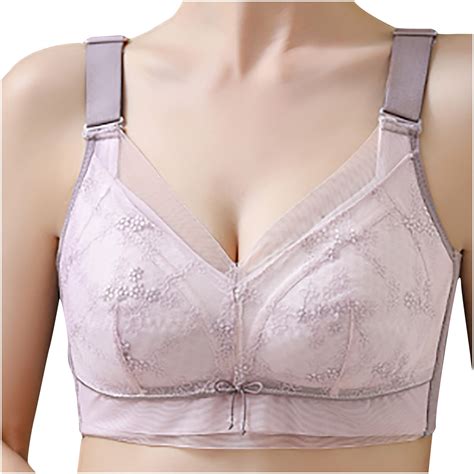 Munlar Womens Bras Push Up No Wire Plus Size Stretchy Removable Strap Basic Bras