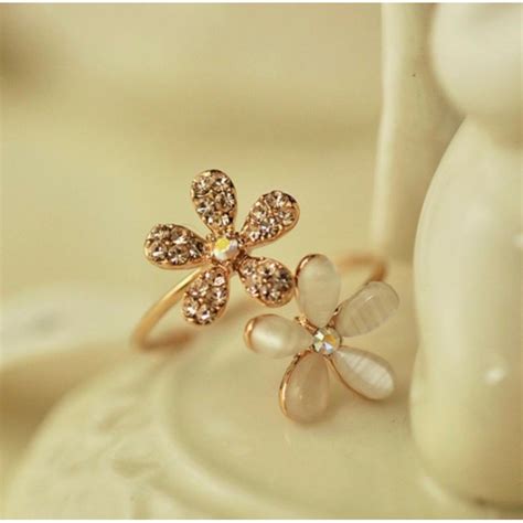 Jual Flower Ring Korea Aksesoris Cincin Shopee Indonesia