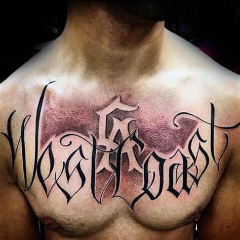 Cursive Script Tattoos For Men