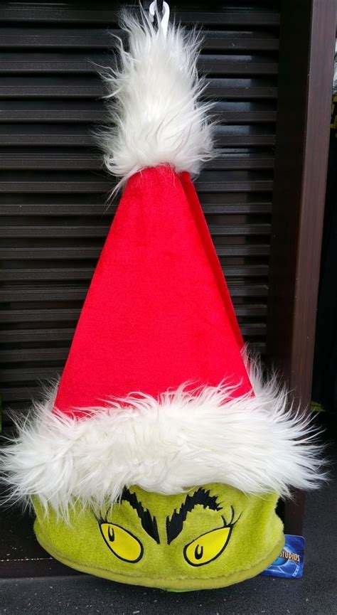 Dr Seuss The Grinch Universal Studios Parks Red Santa Hat Adjustable