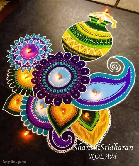 Pongal Rangoli Design Shanti Sridharan Rangoli Designs With Dots